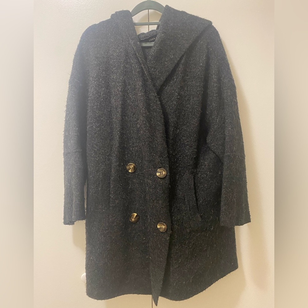 Heather grey knit cardigan